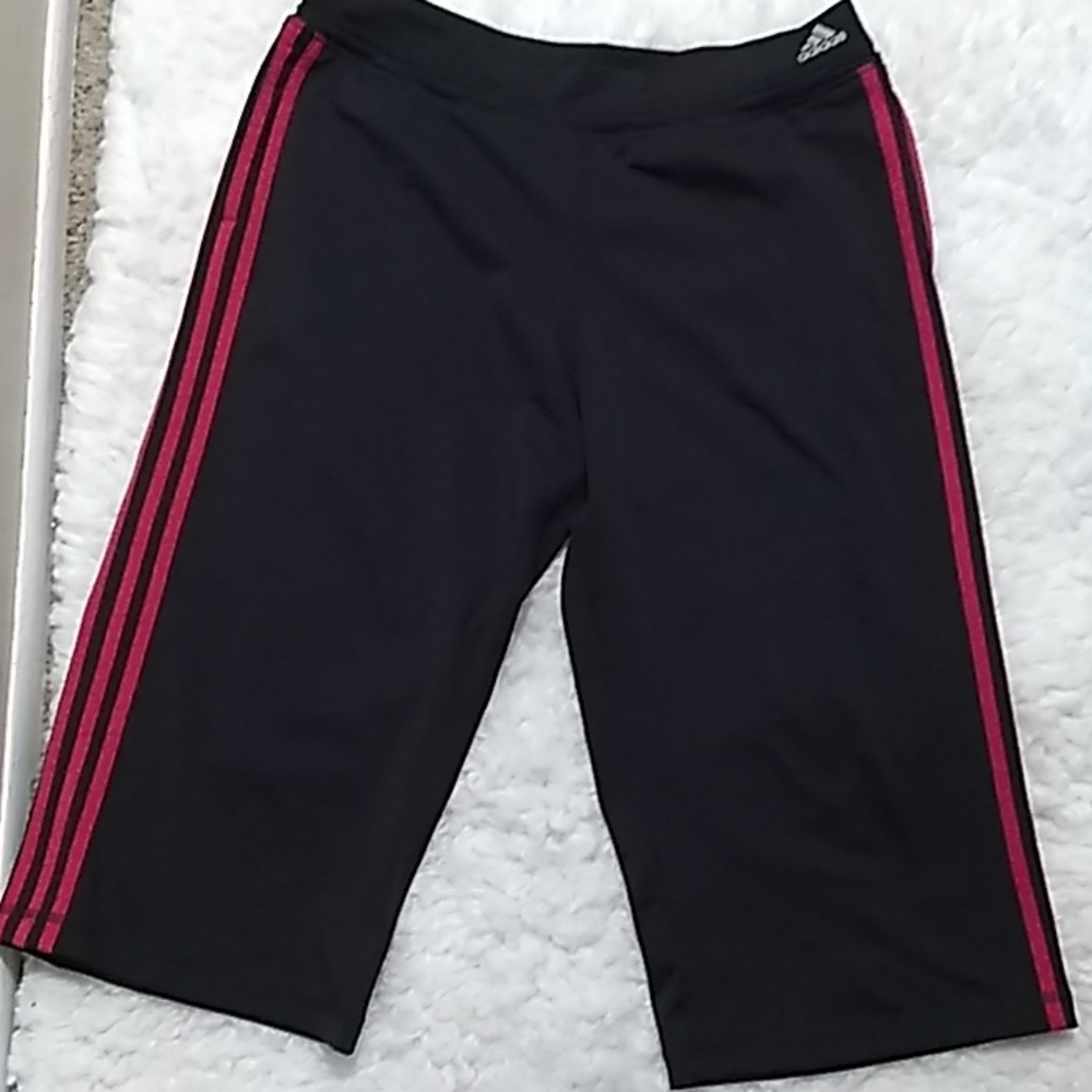 Adidas running workout cropped pants size Large